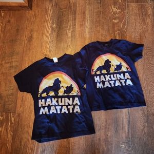 2 hakuna matata shirts kids